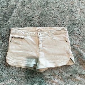 Mint White Denim Dolphin Shorts Size 30 Forever 21